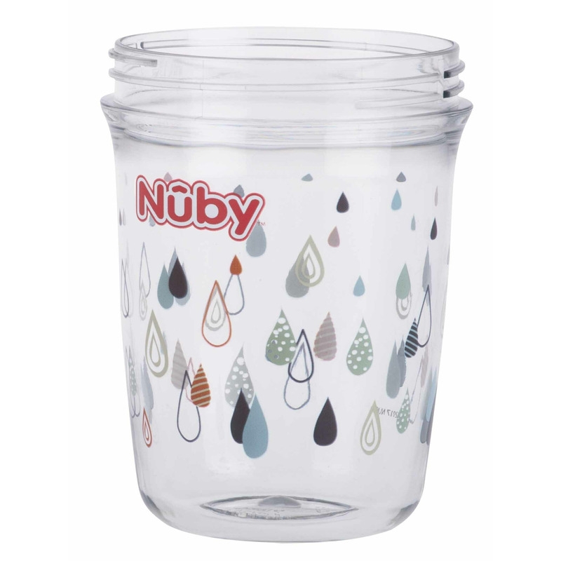 Nuby - Cana cu manere, 360°, Din materialul ecologic tritan, Rezistenta, 240 ml, 6 luni+, Gri