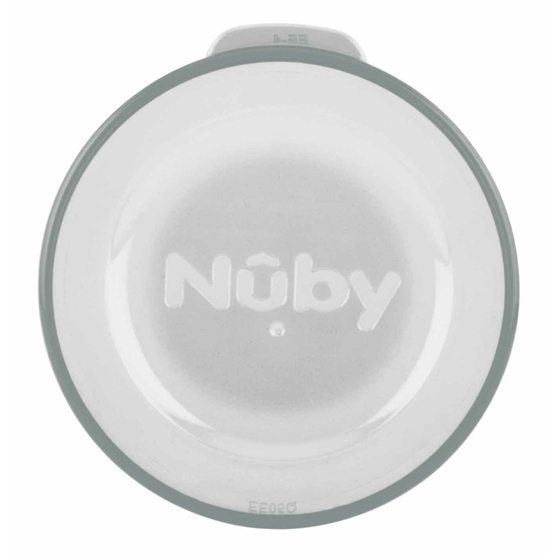 Nuby - Cana cu manere, 360°, Din materialul ecologic tritan, Rezistenta, 240 ml, 6 luni+, Gri