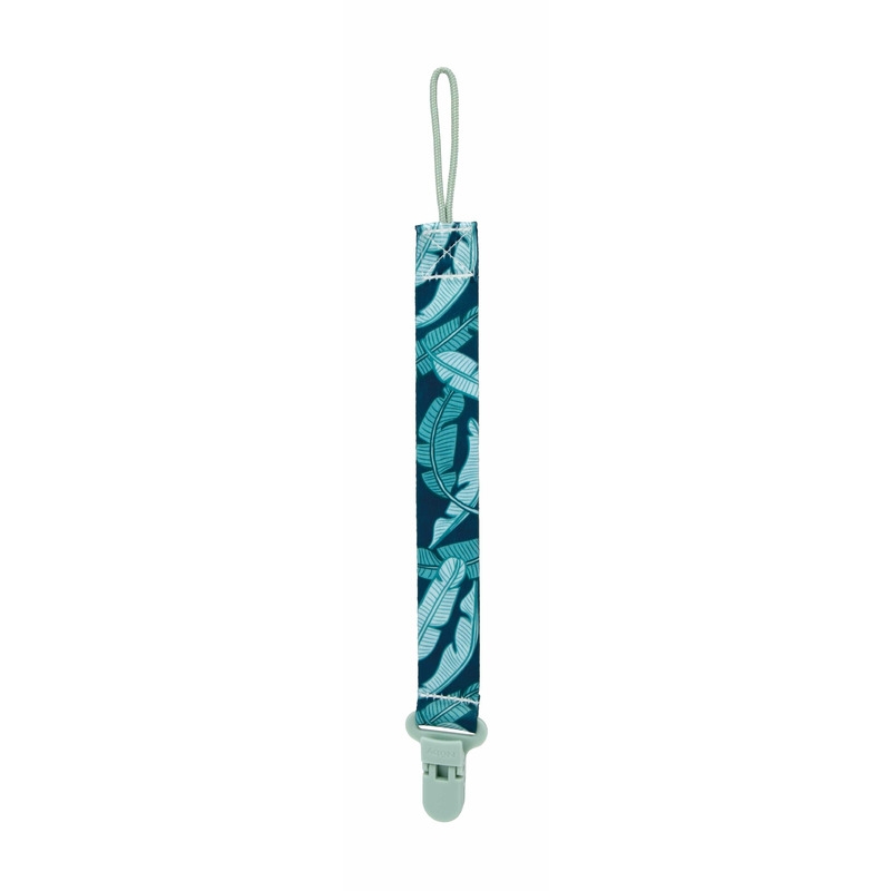 Nuby - Lant suzeta, Textil, Fara BPA, 0+, Flamingo, Albastru