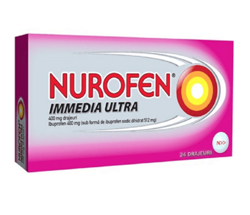 Nurofen Immedia Ultra 400 mg, 24 drajeuri, Reckitt Benckiser