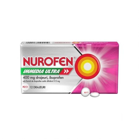 Nurofen Immedia Ultra, 400 mg, 12 drajeuri, Reckitt Benckiser Nurofen Immedia Ultra, 400 mg, 12 drajeuri, Reckitt Benckiser