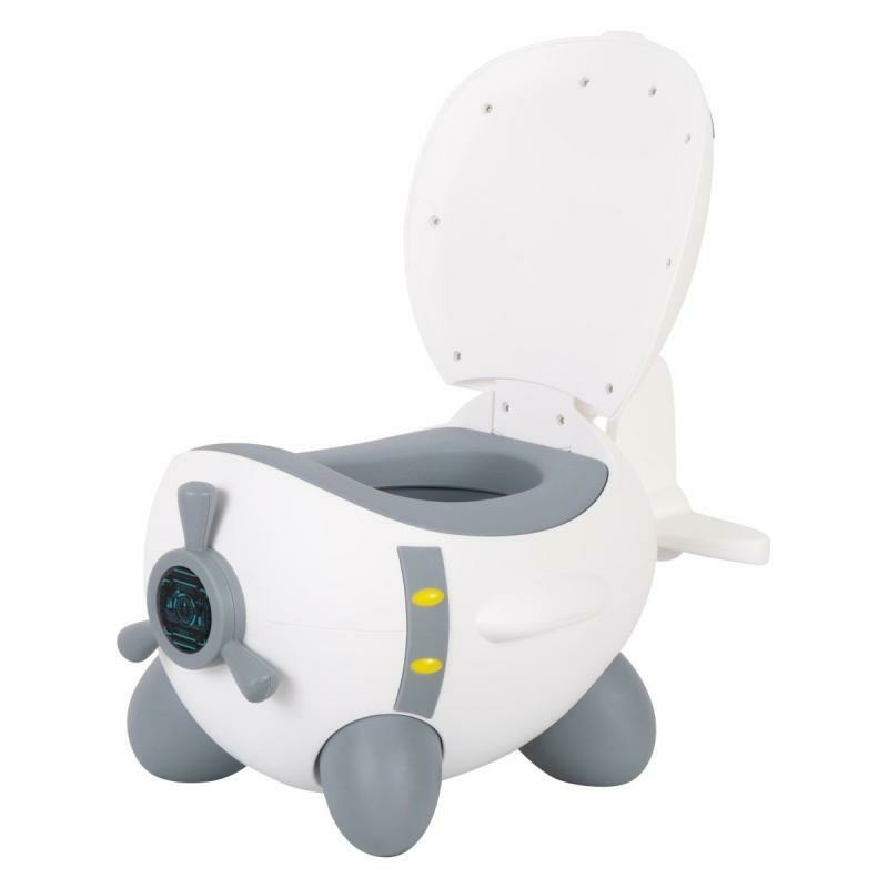 Olita copii, In forma de avion, Potty Plane, FreeON, 32 cm x 28 cm x 41 cm, White/Grey