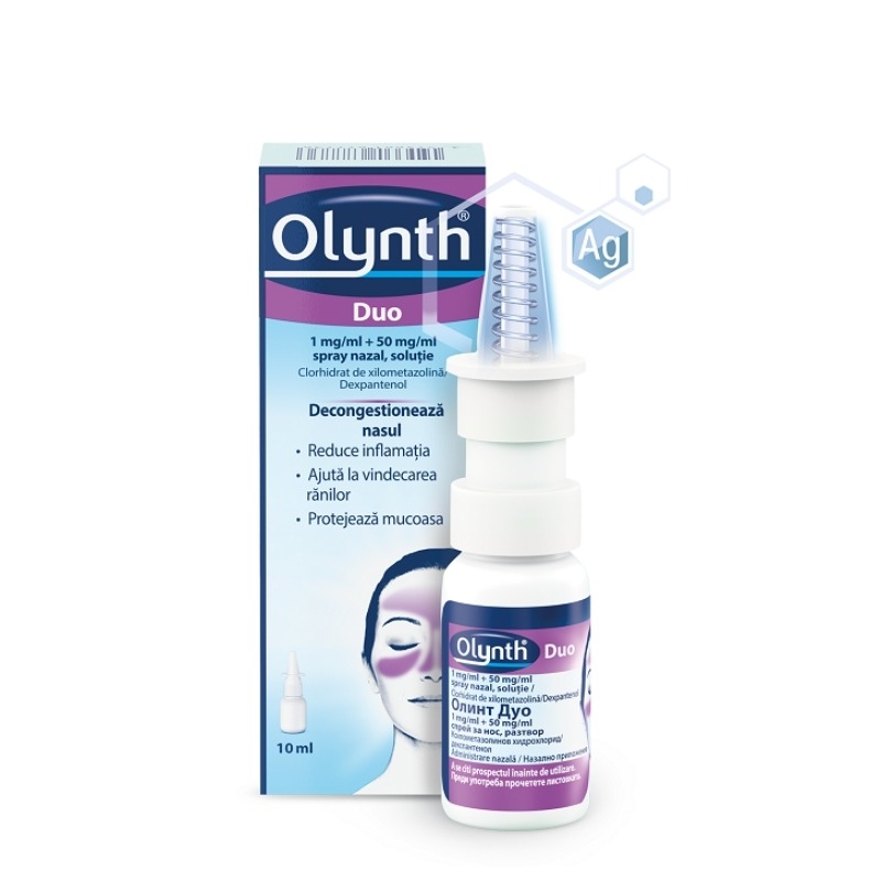 Olynth Duo, 1 mg/ml+50 mg/ml spray nazal, solutie, 10 ml, Johnson & Johnson
