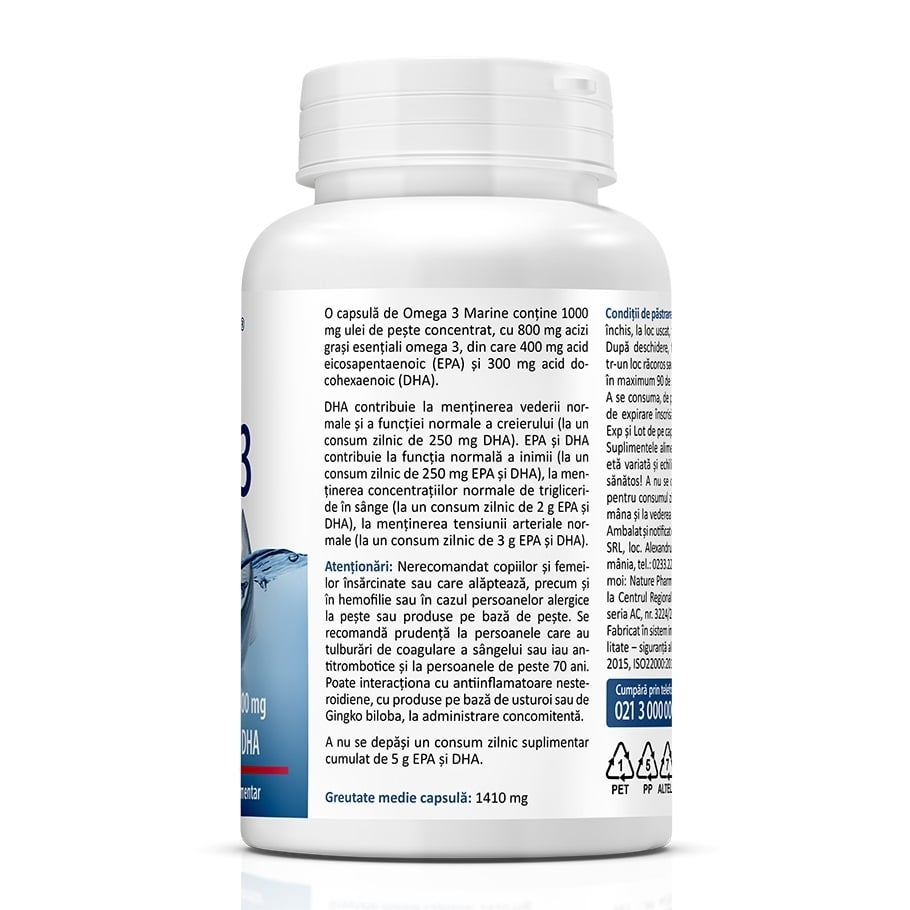 Omega 3 Marin, 60 capsule, Zenyth