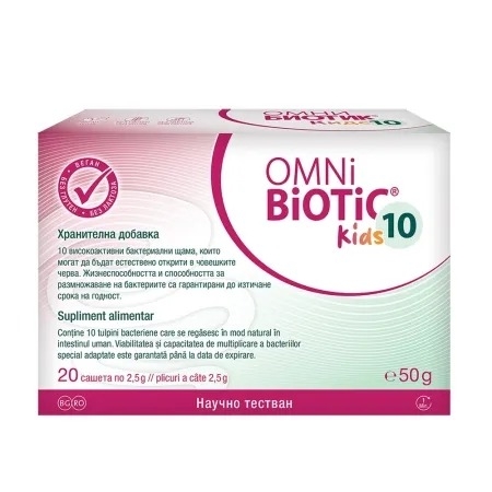 Omnibiotic 10 Kids, 20 plicuri, Institut Allergosan