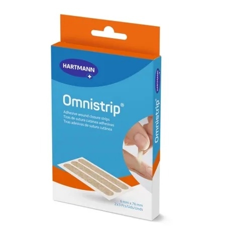 Plasturi pentru inlocuirea suturilor chirurgicale 6 mm x 76 mm Omnistrip, 2 x 3 bucati, Hartmann