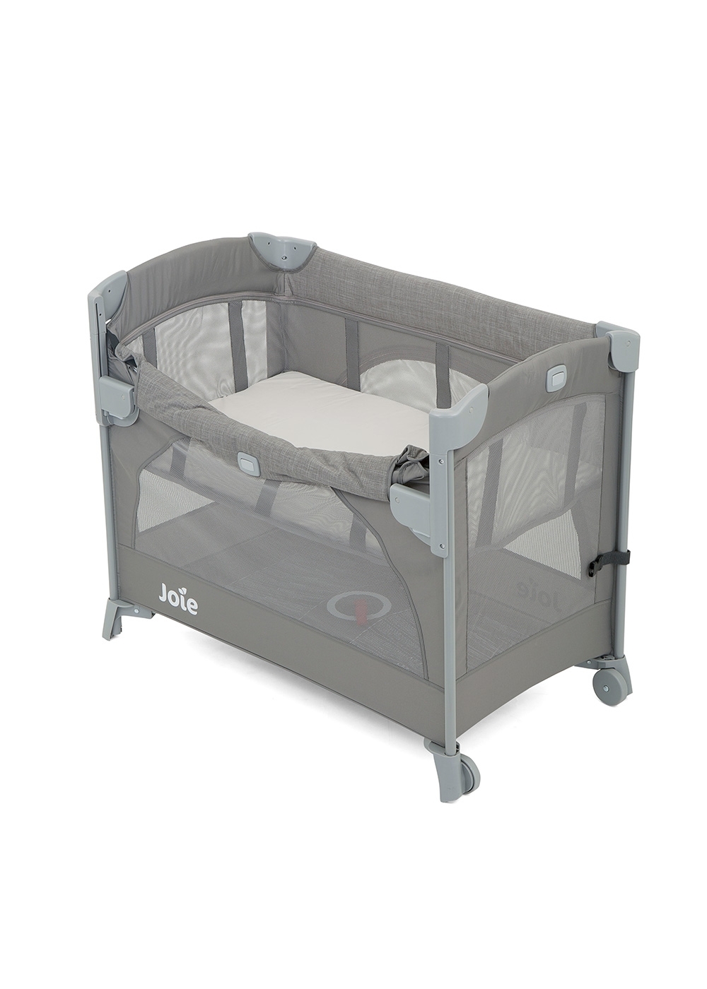 Patut pliant pentru cosleeping Kubbie Foggy Gray, Joie