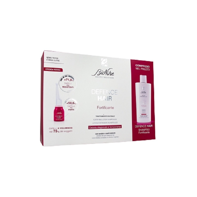 Pachet impotriva caderii parului Defence Hair 21 monodoze, 6 ml + sampon fortifiant 200 ml