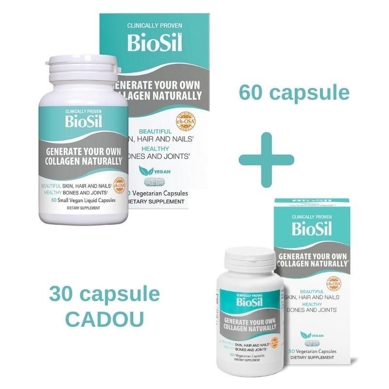 Pachet Biosil colagen capsule, 60 capsule + 30 capsule, Biosil