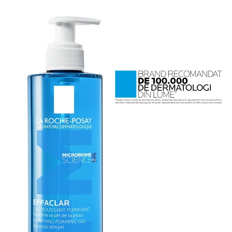 Pachet Effaclar+M Gel spumant purifiant, 400ml + Rezerva de incarcare 400 ml,  La Roche-Posay