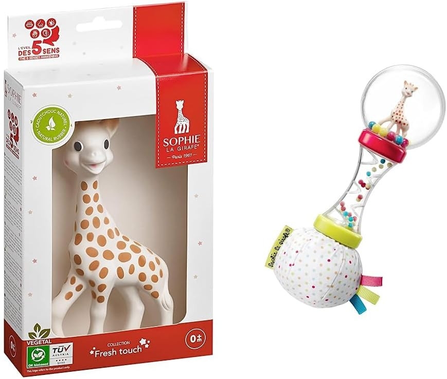 Pachet Girafa Sophie si zornaitoare Maracas