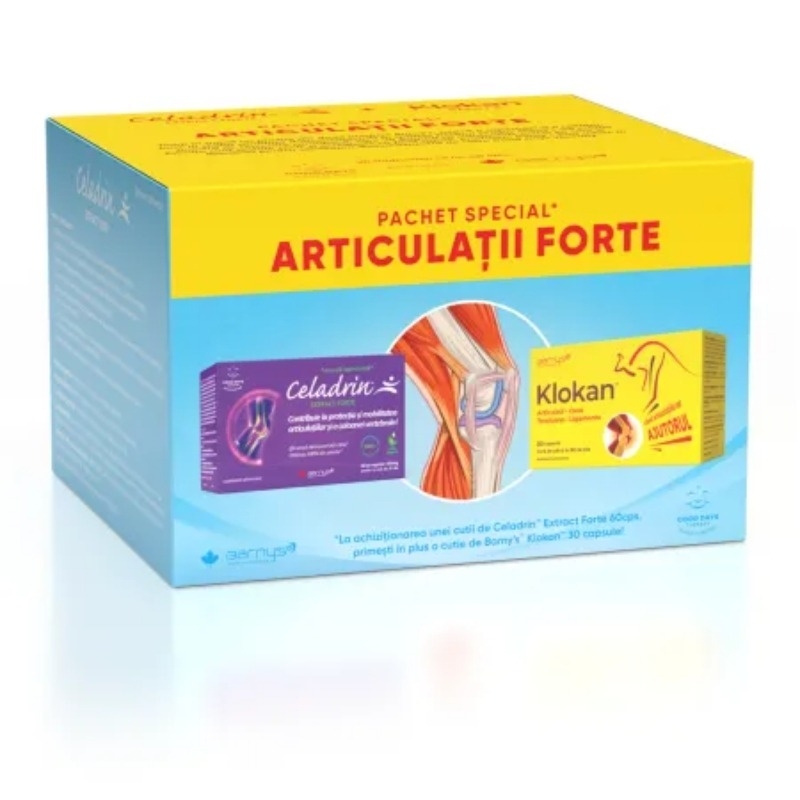 Pachet Celadrin Extract Forte 500 mg 60 capsule + Klokan 30 capsule, Good Days Therapy