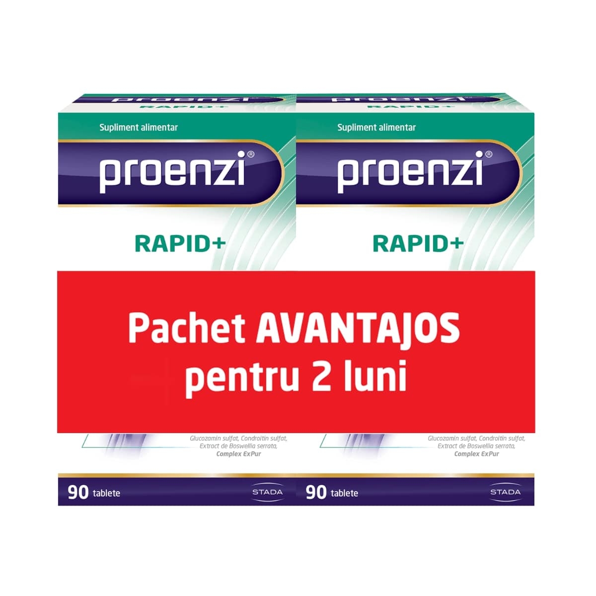Pachet Proenzi Artrostop Rapid+, 90 + 90 tablete, Walmark