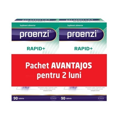 Pachet Proenzi Artrostop Rapid+, 180 tablete (90 + 90 tablete), Walmark Pachet Proenzi Artrostop Rapid+, 180 tablete (90 + 90 tablete), Walmark