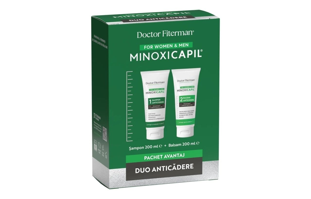 Pachet Sampon, 200 ml + Balsam, 200 ml Minoxicapil, Doctor Fiterman