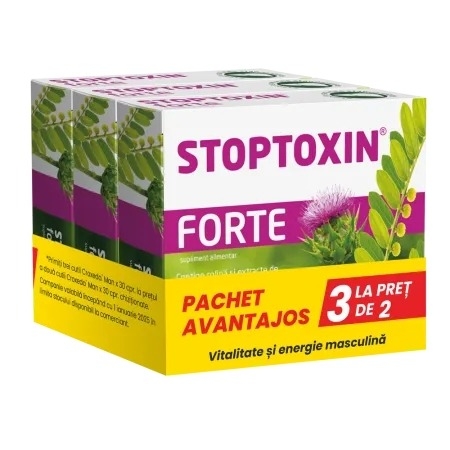 Pachet Stoptoxin Forte, 3 x 30 capsule, Fiterman Pharma