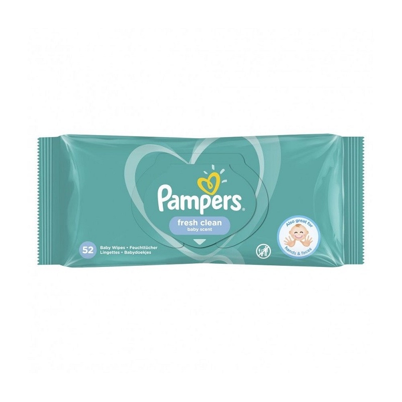 Pampers - Fresh Clean Single servetele 52buc
