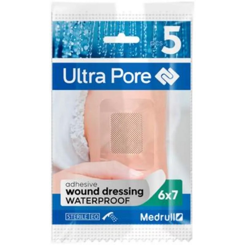 Pansament rezistent la apa Ultra Pore, 6 x 7 cm, 5 bucati, Medrull