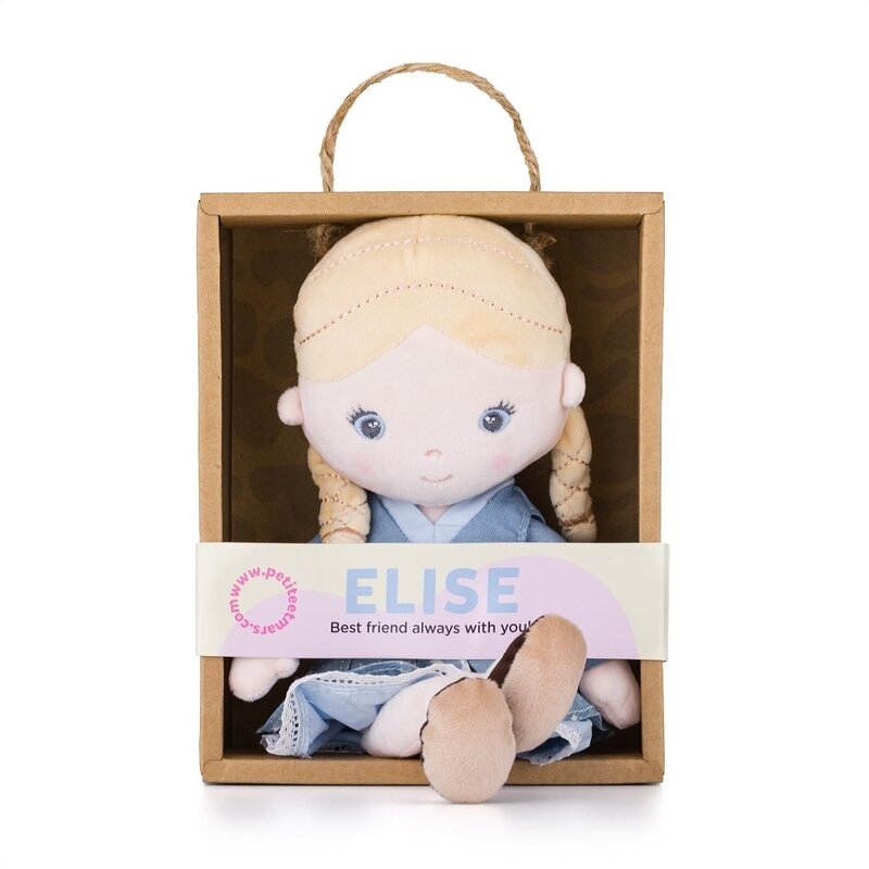 Papusa, Petite&Mars, Elise, Din plus, 35 cm, 0 luni+, Multicolor