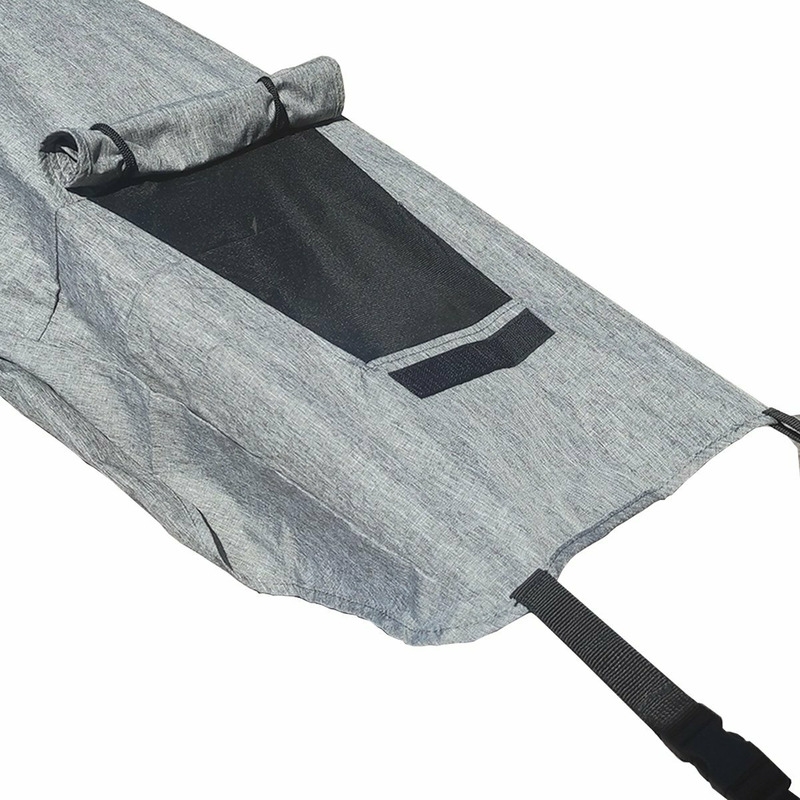 Parasolar cu laterale pentru landou si carucior, Copertina protectie UPF 50+ cu fereastra, Usor reglabil, Rezistent la apa, FreeON, Gri