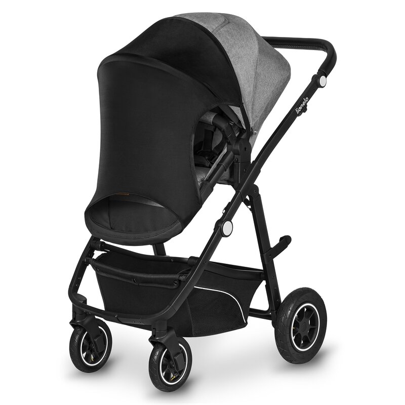 Parasolar, Lionelo, Pentru carucior, Material textil, Cu protectie UPF 50+, 53 x 51 cm, Negru