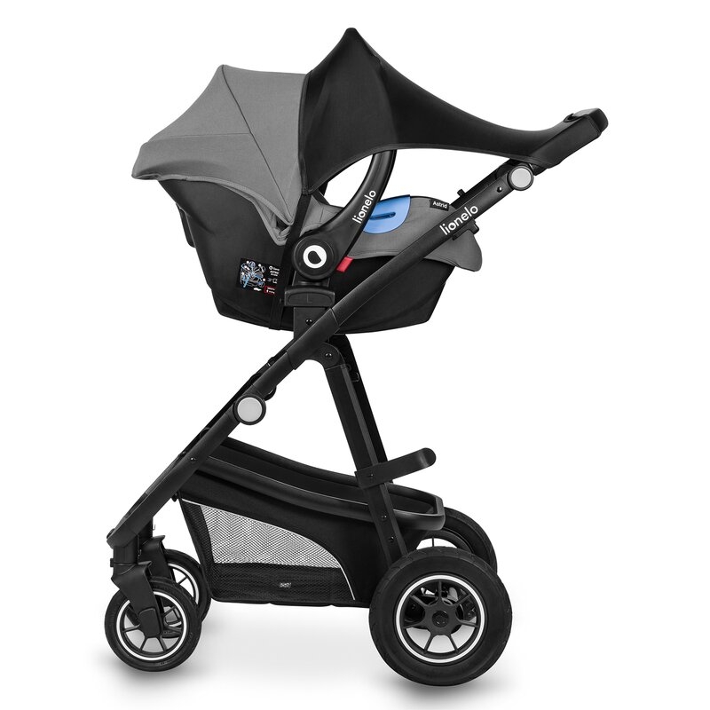 Parasolar, Lionelo, Pentru carucior, Material textil, Cu protectie UPF 50+, 53 x 51 cm, Negru