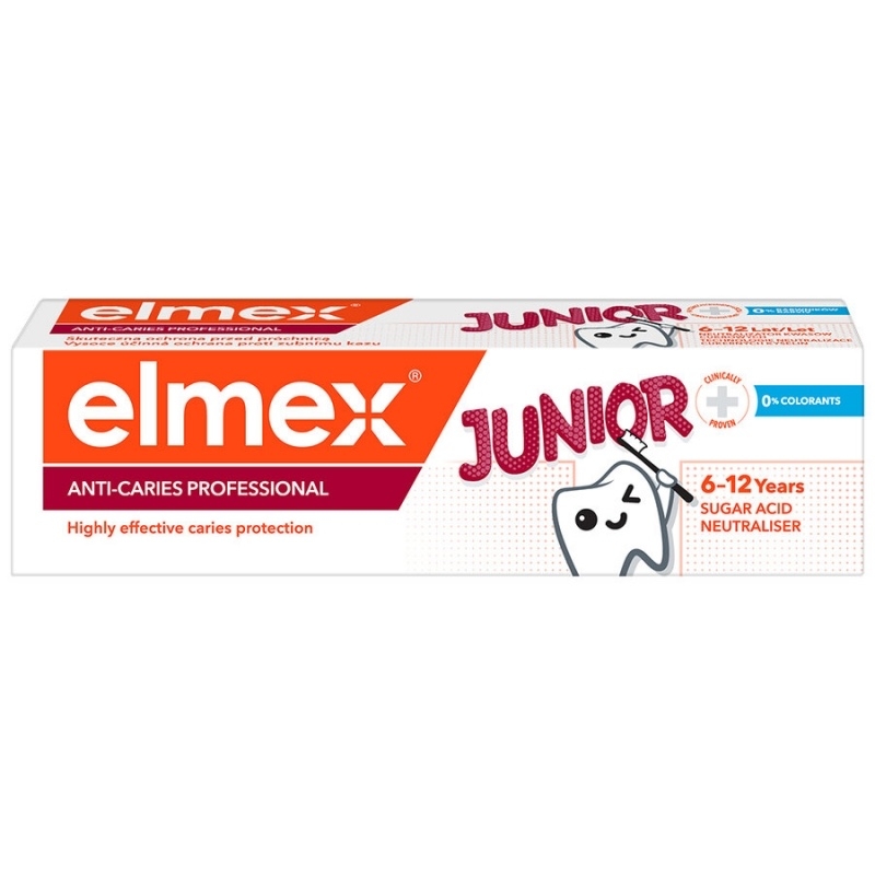 Pasta de dinti Anti-Caries Professional Junior, 6-12 ani, 75 ml, Elmex Pasta de dinti Anti-Caries Professional Junior, 6-12 ani, 75 ml, Elmex