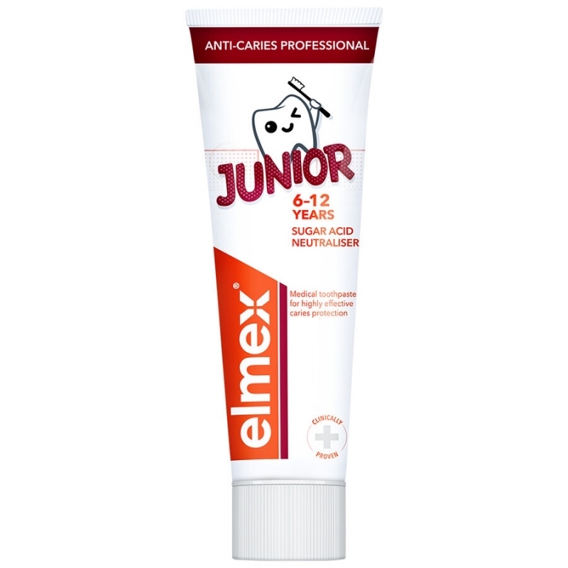 Pasta de dinti Anti-Caries Professional Junior, 6-12 ani, 75 ml, Elmex Pasta de dinti Anti-Caries Professional Junior, 6-12 ani, 75 ml, Elmex