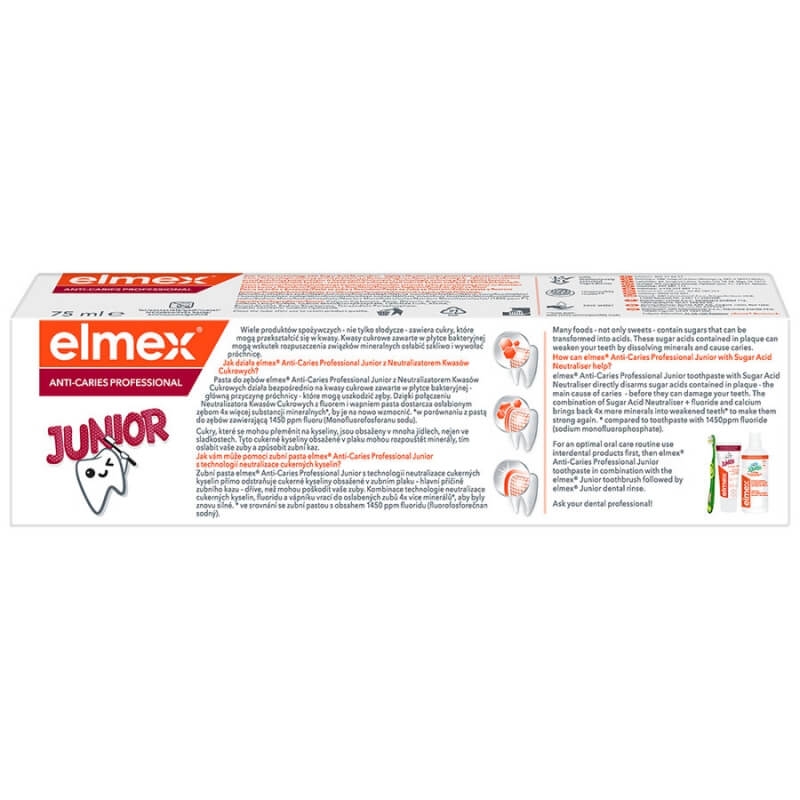 Pasta de dinti Anti-Caries Professional Junior, 6-12 ani, 75 ml, Elmex Pasta de dinti Anti-Caries Professional Junior, 6-12 ani, 75 ml, Elmex
