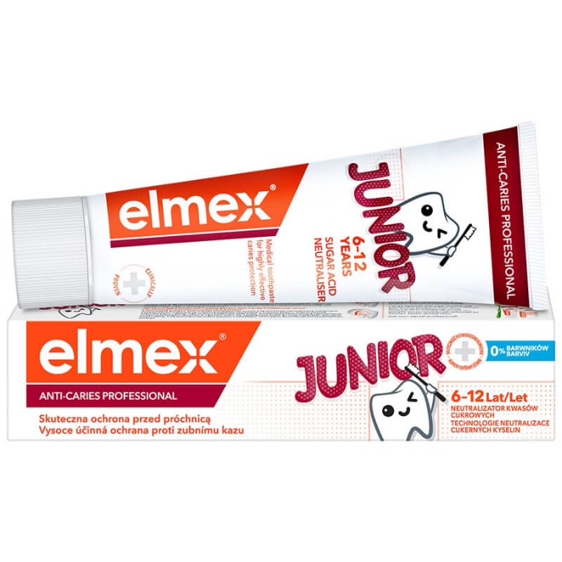Pasta de dinti Anti-Caries Professional Junior, 6-12 ani, 75 ml, Elmex Pasta de dinti Anti-Caries Professional Junior, 6-12 ani, 75 ml, Elmex