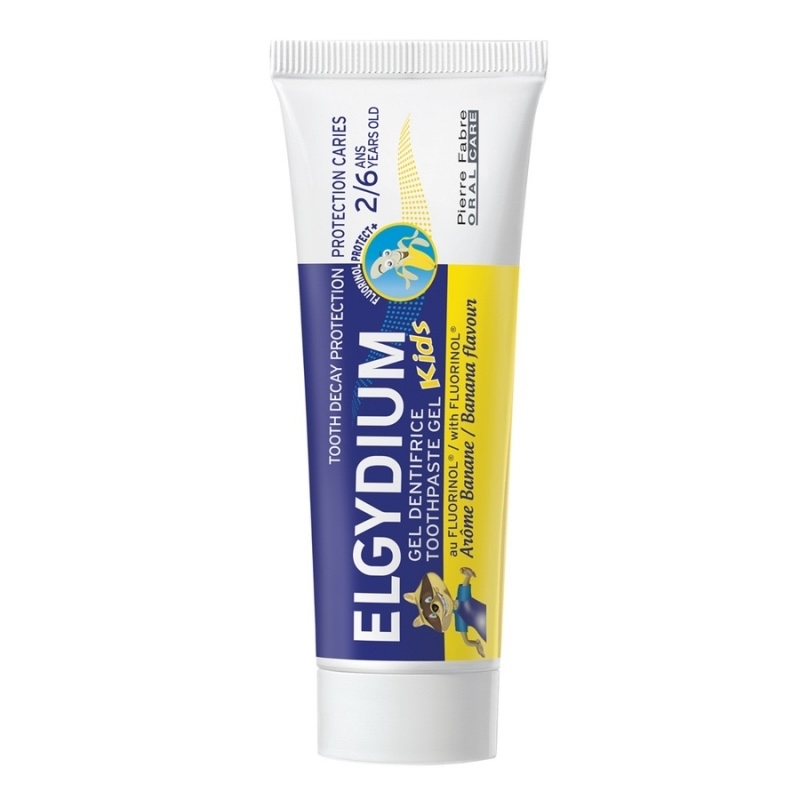 Pasta de dinti pentru copii cu aroma de banane, 50 ml, Elgydium Kids Pasta de dinti pentru copii cu aroma de banane, 50 ml, Elgydium Kids