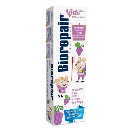 Pasta de dinti pentru copii cu extract de strugure Kids 0-6 ani, 50 ml, Biorepair Pasta de dinti pentru copii cu extract de strugure Kids 0-6 ani, 50 ml, Biorepair