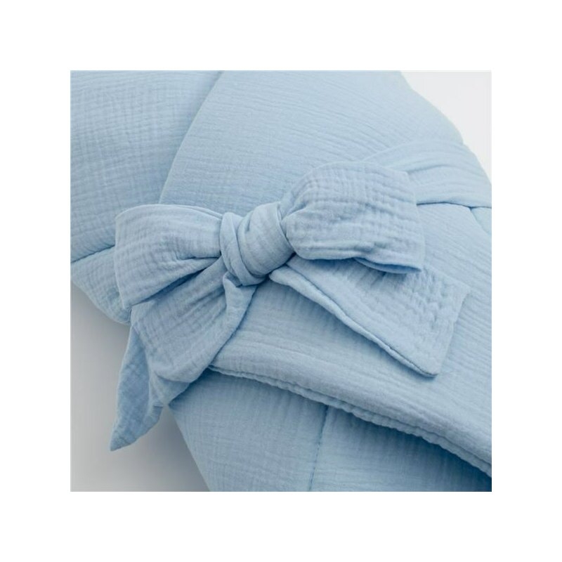 Paturica de infasat, New Baby, Din muselina, Cu multiple utilizari, 100% bumbac, 75x75 cm, 0 luni+, Blue
