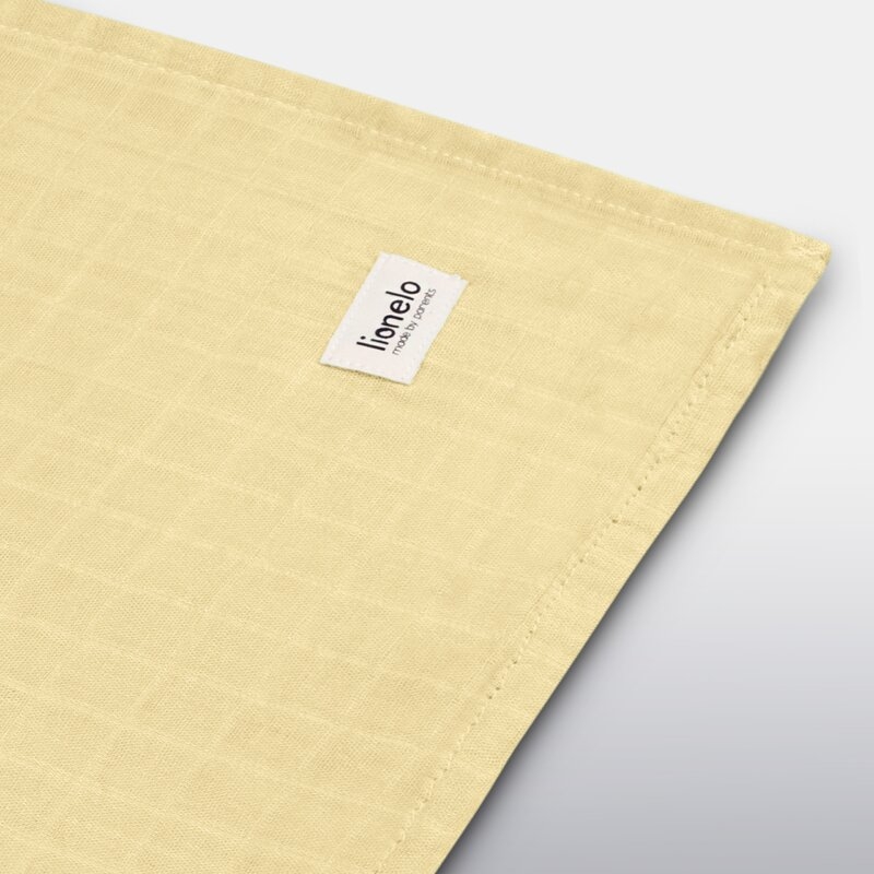 Muselina, Lionelo, Multifunctionala, Din bambus, Ideala pentru infasat, Cu proprietati antibacteriene, antifungice si antialergice, Lavabila la masina de spalat, 120x120 cm, Galben