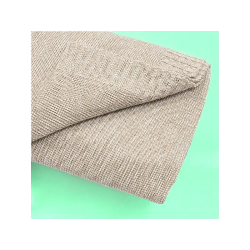 Paturica tricotata, New Baby, Antialergica si antibacteriana, Bambus, 80x100 cm, Material certificat OEKO-Tex Standard 100, 0 luni+, Light Grey