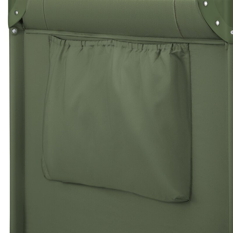 Patut pliant, Lionelo, Jasmin Easy Fold, Pana la 15 kg, Usor de pliat, Cu doua nivele, Cu saltea ergonomica T25, Cu intrare laterala cu fermoar, 2 roti cu frana, 120 x 60 cm, Conform cu EN 716, 0-36 luni, Verde