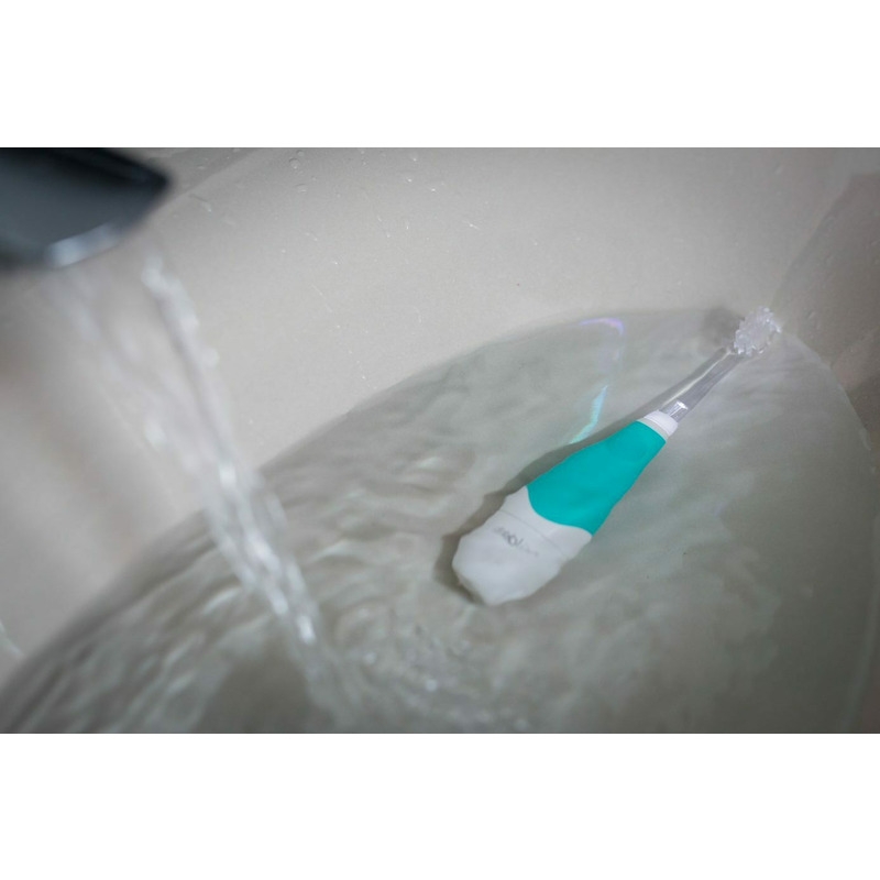 Periuta de dinti electrica, Sonik, In 2 trepte, Cu lumini LED, Cu maner din silicon, Pe baza de baterii AAA, Bbluv, Albastru