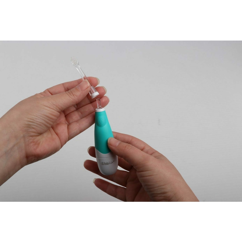 Periuta de dinti electrica, Sonik, In 2 trepte, Cu lumini LED, Cu maner din silicon, Pe baza de baterii AAA, Bbluv, Albastru