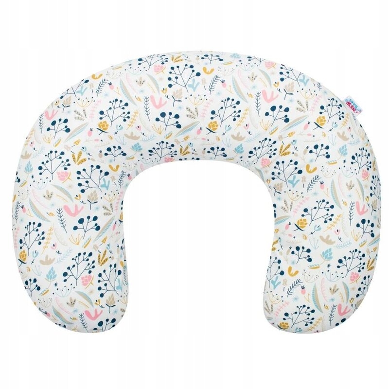 Perna alaptare, New Baby, Cranberries, Cu husa detasabila, Din bumbac, 125x16 cm, Multicolor