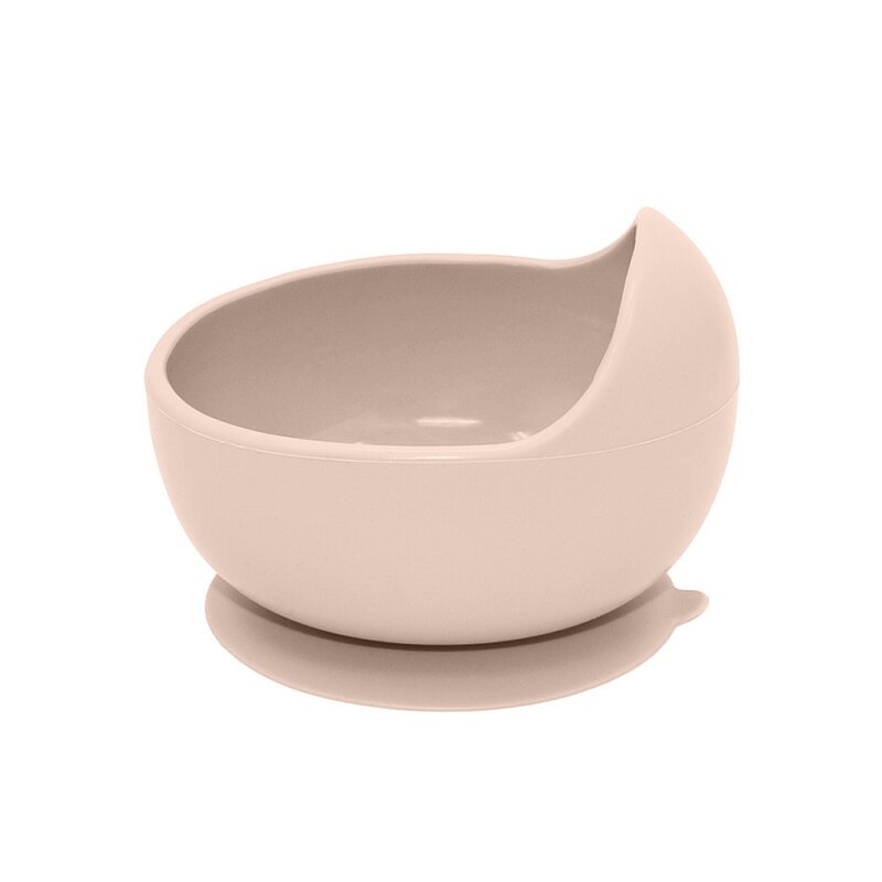 Petite&Mars - Bol din silicon fara BPA, Cu ventuza, TAKE&MATCH, 6 luni+, 350 ml, Bej