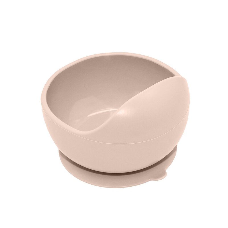 Petite&Mars - Bol din silicon fara BPA, Cu ventuza, TAKE&MATCH, 6 luni+, 350 ml, Bej