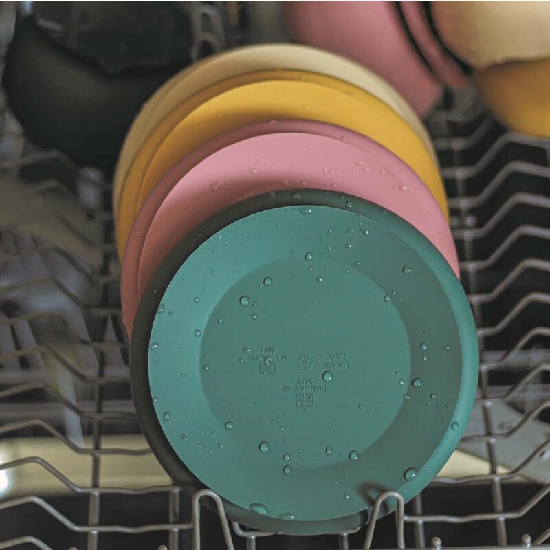 Petite&Mars - Bol din silicon fara BPA, Cu ventuza, TAKE&MATCH, 6 luni+, 350 ml, Verde Inchis