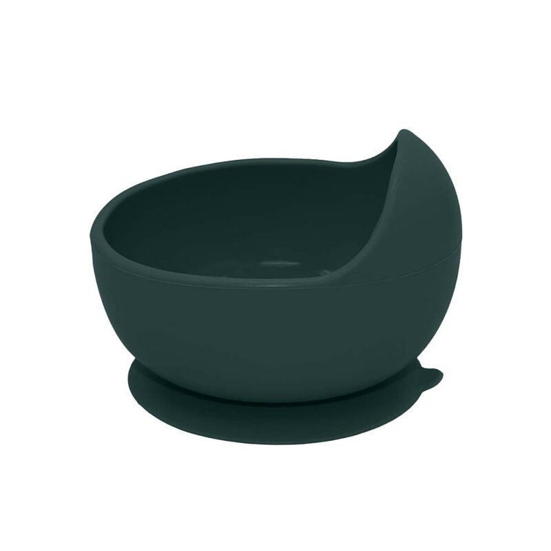 Petite&Mars - Bol din silicon fara BPA, Cu ventuza, TAKE&MATCH, 6 luni+, 350 ml, Verde Inchis