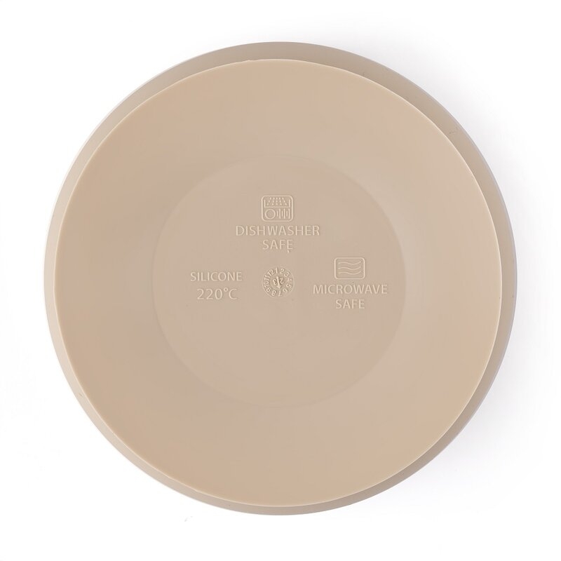 Petite&Mars - Bol Take&Match, Cu ventuza, Silicon, Fara BPA, 450 ml, 6 luni+, Bej