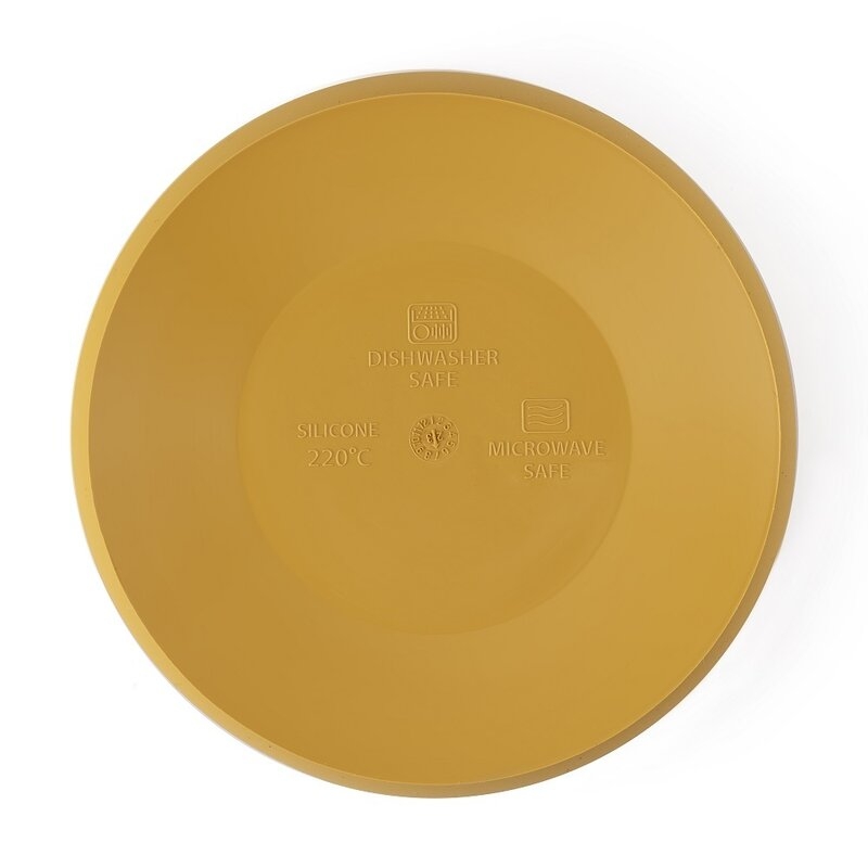 Petite&Mars - Bol Take&Match, Cu ventuza, Silicon, Fara BPA, 450 ml, 6 luni+, Galben