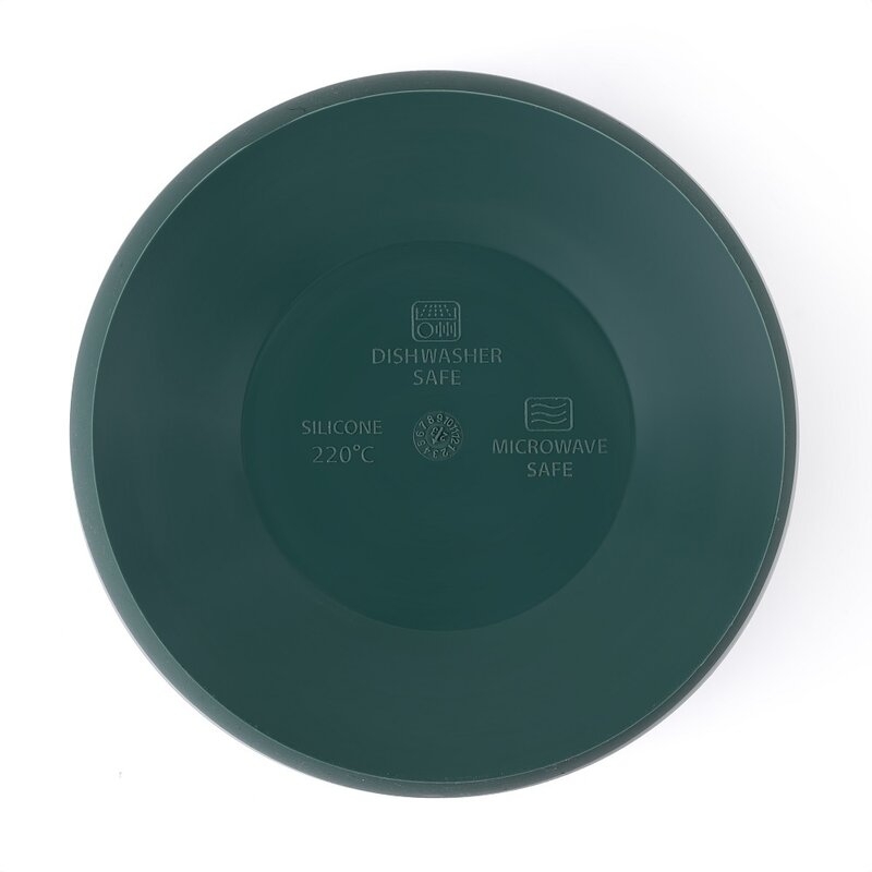 Petite&Mars - Bol Take&Match, Cu ventuza, Silicon, Fara BPA, 450 ml, 6 luni+, Verde