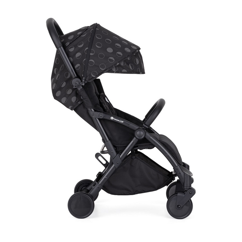 Petite&Mars - Carucior sport Up, Editie limitata, Capotina reflectorizanta, Ultracompact si usor, 6 luni+, 5.8 kg, Bara detasabila, Sustine pana la 22 kg, Gri Inchis