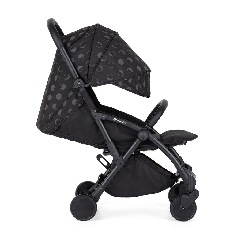 Petite&Mars - Carucior sport Up, Editie limitata, Capotina reflectorizanta, Ultracompact si usor, 6 luni+, 5.8 kg, Bara detasabila, Sustine pana la 22 kg, Gri Inchis