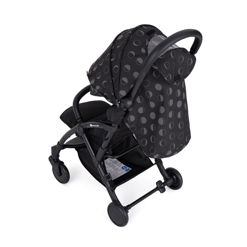 Petite&Mars - Carucior sport Up, Editie limitata, Capotina reflectorizanta, Ultracompact si usor, 6 luni+, 5.8 kg, Bara detasabila, Sustine pana la 22 kg, Gri Inchis