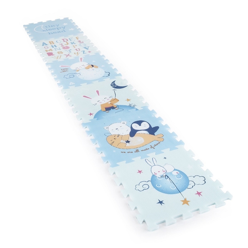Petite&Mars - Covoras puzzle din spuma, Format din 6 piese reversibile, 116x174x1.5 cm, Multicolor